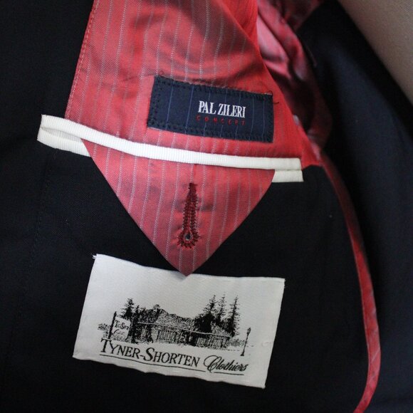 PAL ZILERI Concert SZ 46L Black Wool Sport Jacket Blazer Made in Italy - Picture 6 of 12